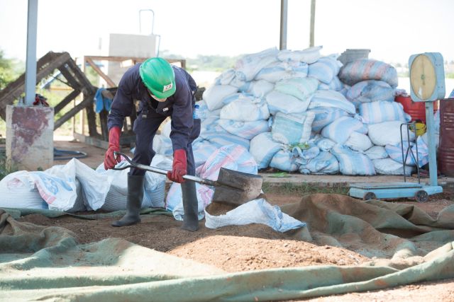 4. Safisana composting process at recycling plant
